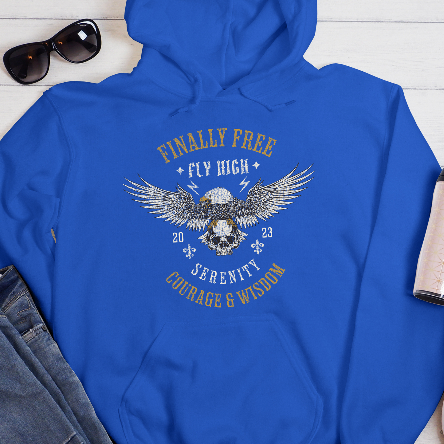 Recovery Hoodie | Inspiring Sobriety | Finally Free, Fly High