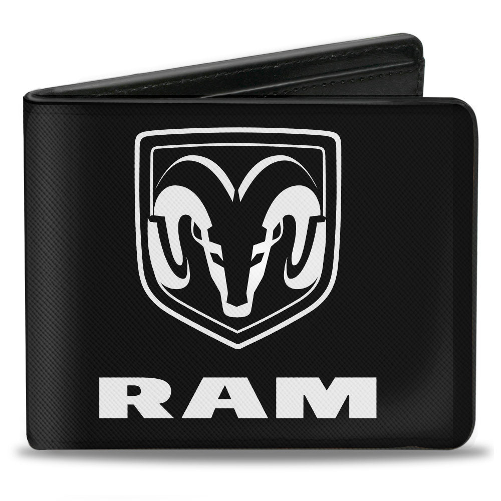 Bi-Fold Wallet - RAM Logo + Americana Camo Black White Red Blue