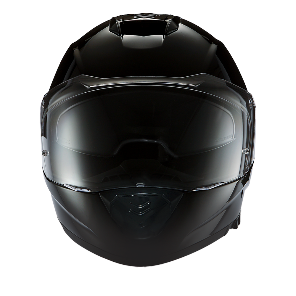 Daytona Detour Full Face Motorcycle Helmet - DOT Certified, Dual Visor, Street Bike Helmet, Men/Women/Youth - Hi-Gloss Black