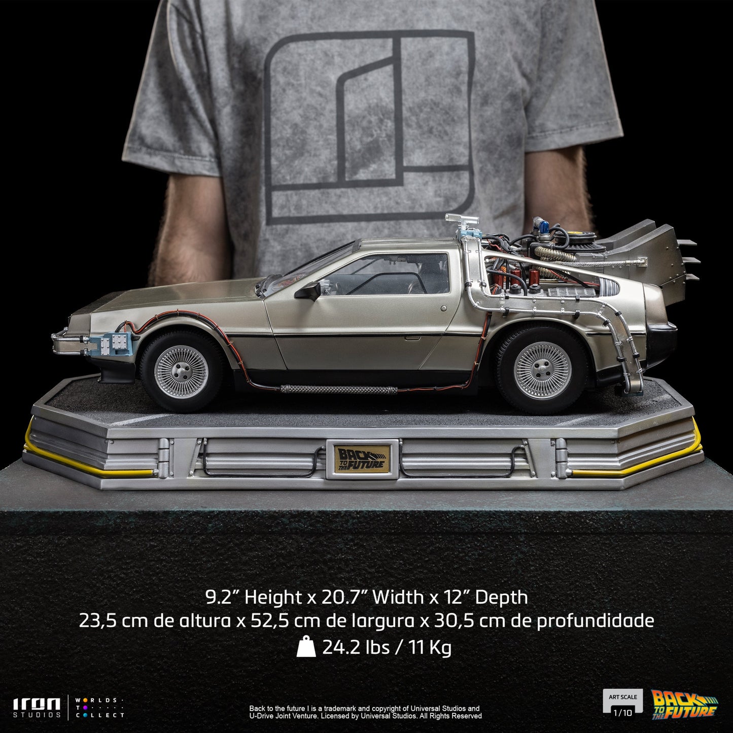 Iron Studios Back to the Future DeLorean 1:10 Scale Statue