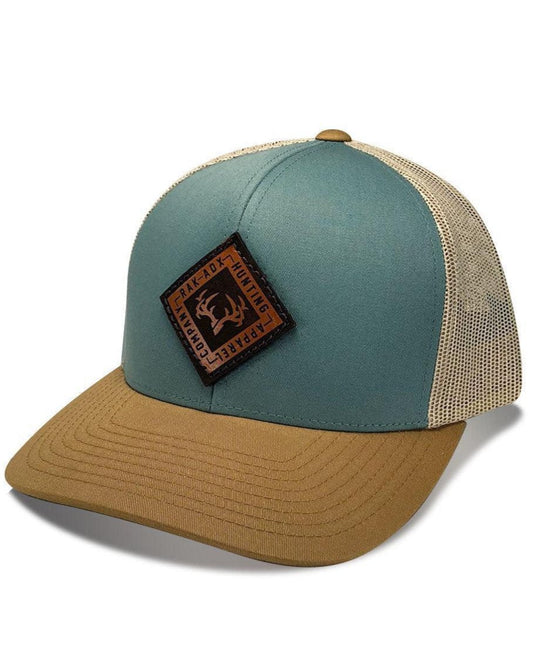 Delta Sky Blue Leather Patch Trucker Hat