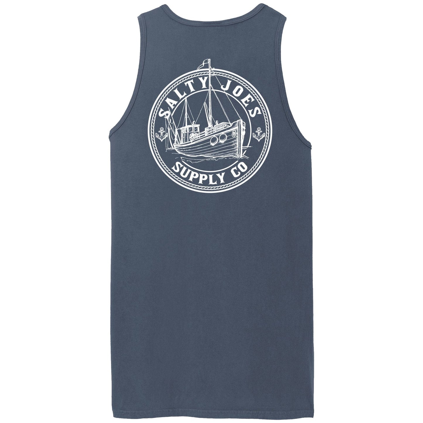 Salty Joe's Fishing Trawler Beach Wash® Garment-Dyed Tank Top