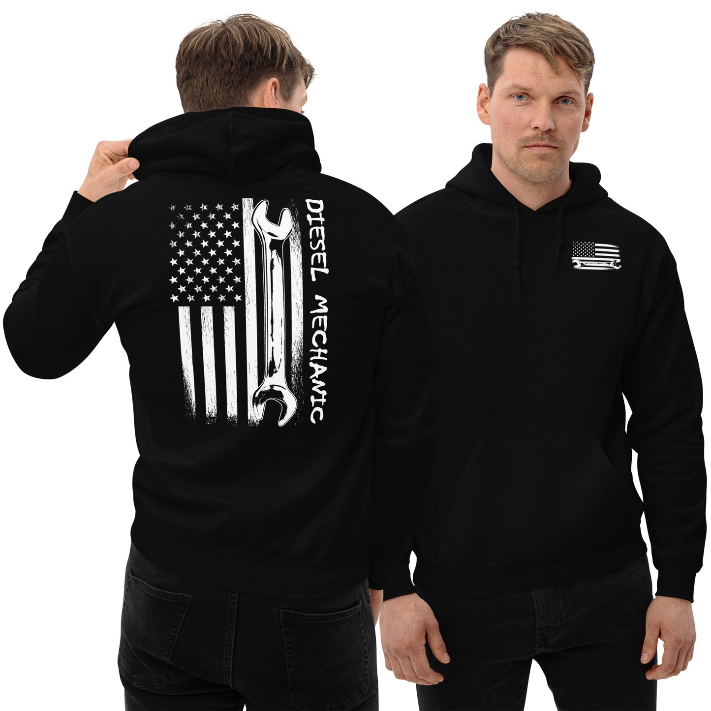 Mechanic American Flag Hoodie Sweatshirt