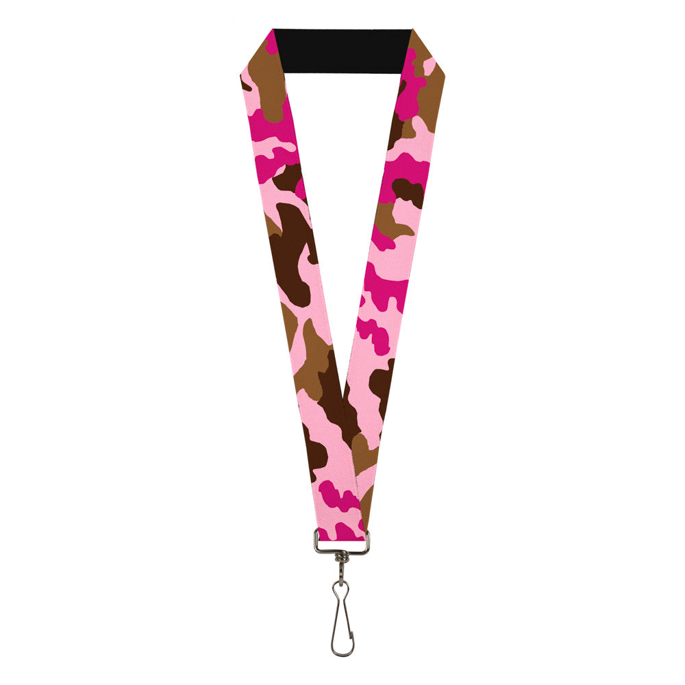 Lanyard - 1.0" - Camo Pink