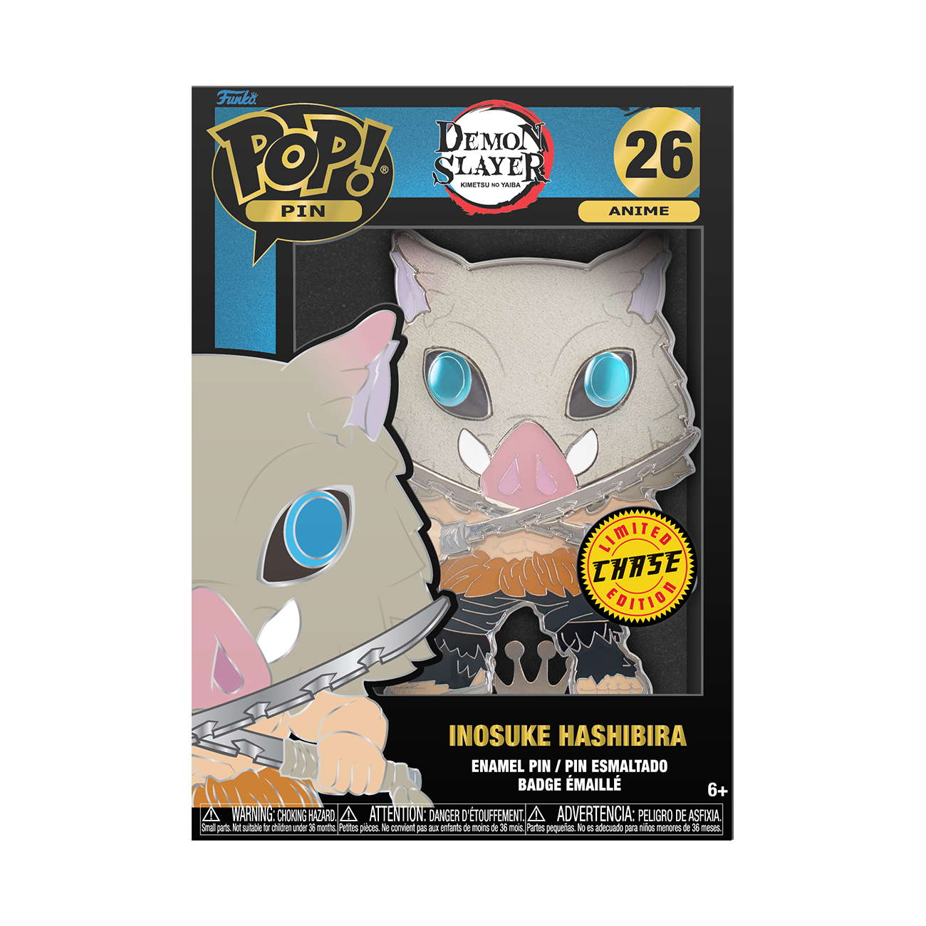 Funko Pop! Sized Pins: Demon Slayer - Inosuke Hashibira Chase Pin