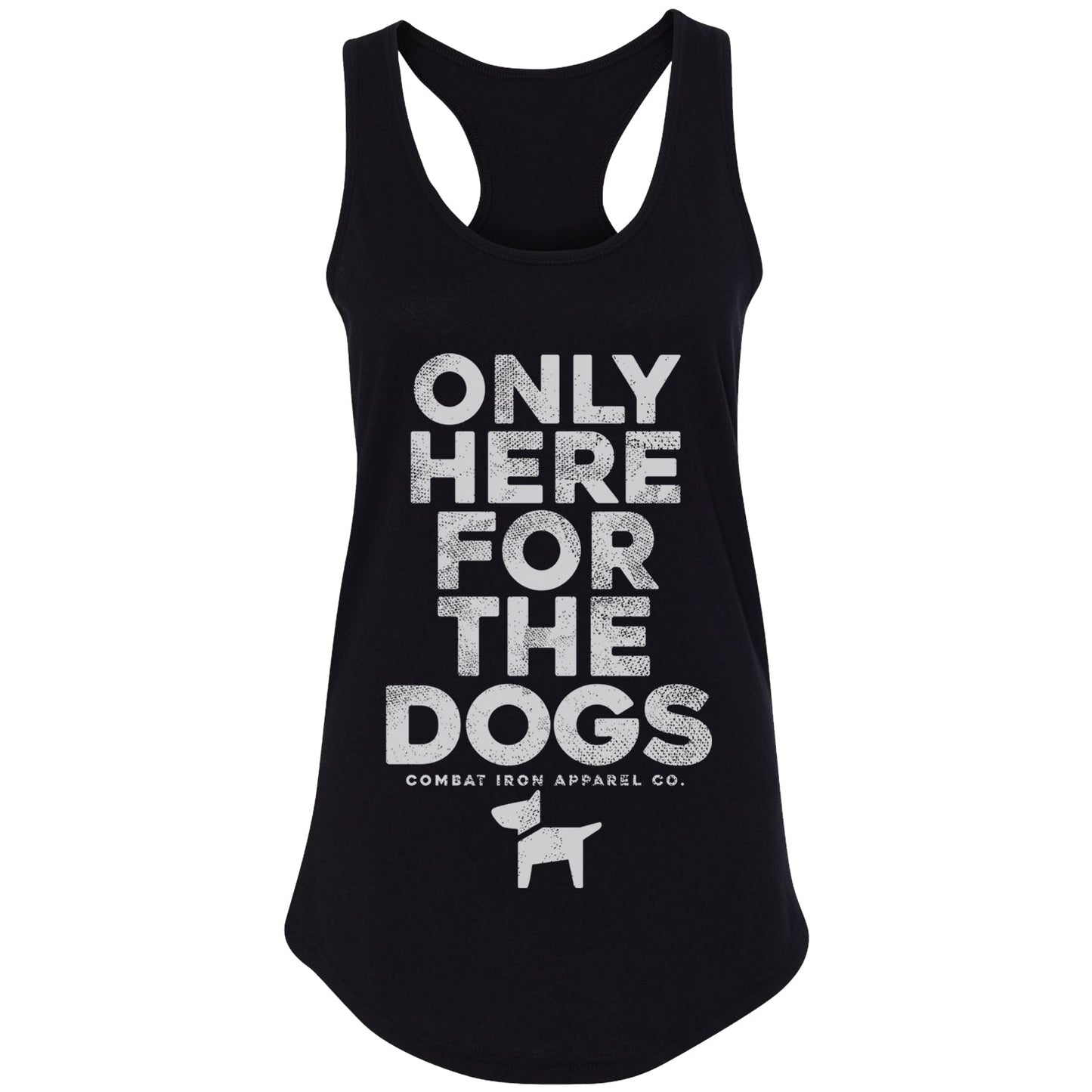 Only Here For The Dogs Ladies Tank Top