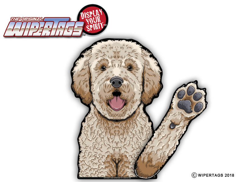 Fletcher Doodle Dog Waving WiperTags