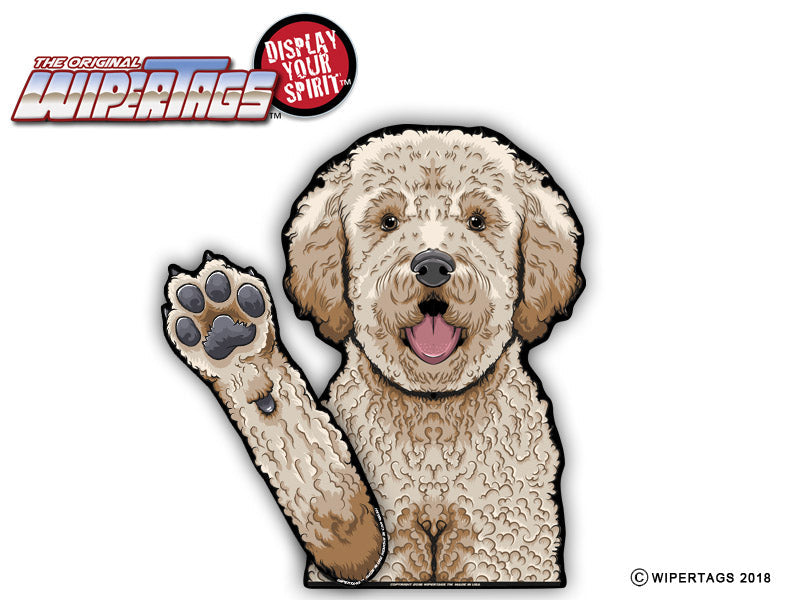 Fletcher Doodle Dog Waving WiperTags