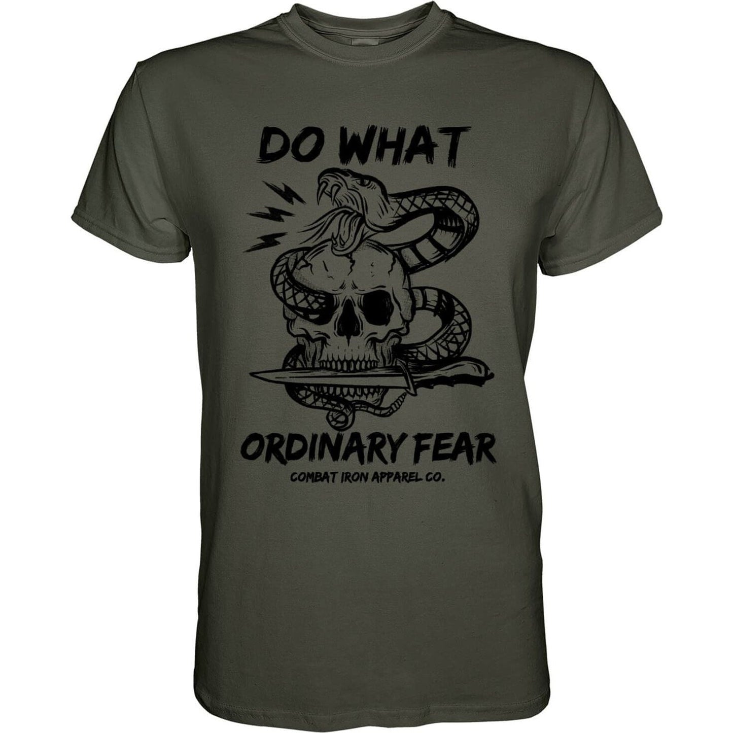 DO WHAT ORDINARY FEAR Snake & Skull Men's T-shirt