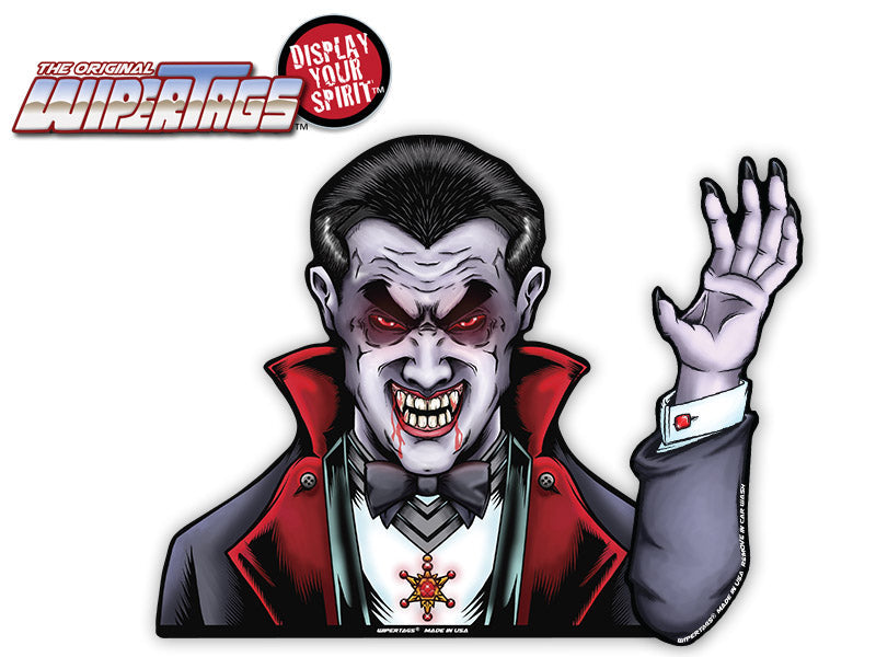 Dracula Vampire Waving WiperTag with Decal