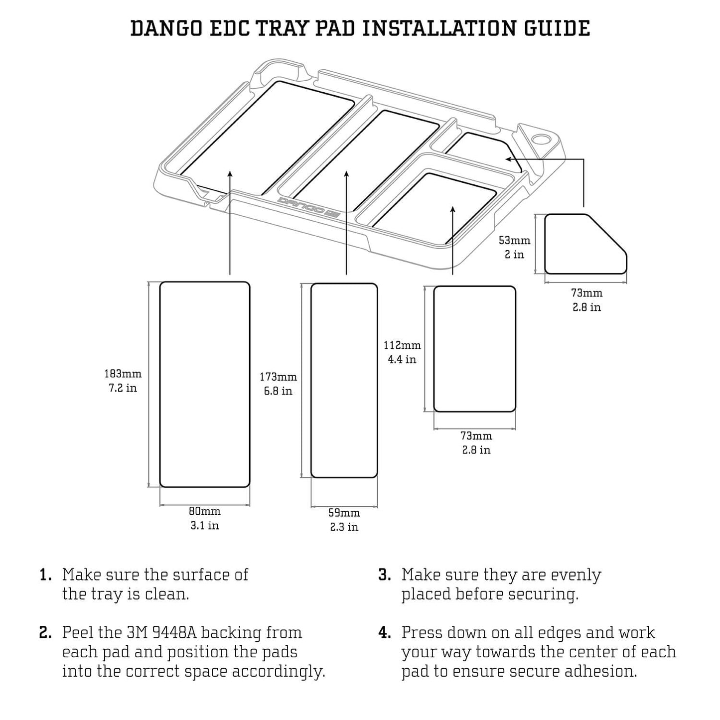 DTEX TRAY PADS