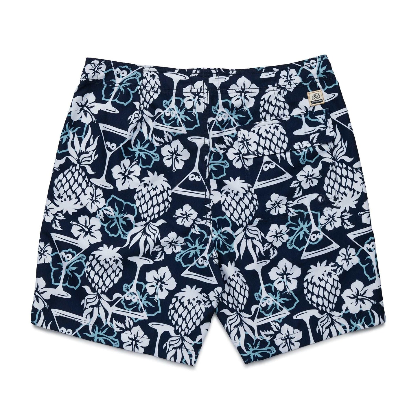 Duke Pineapple Martini Boardshort - Navy Blazer