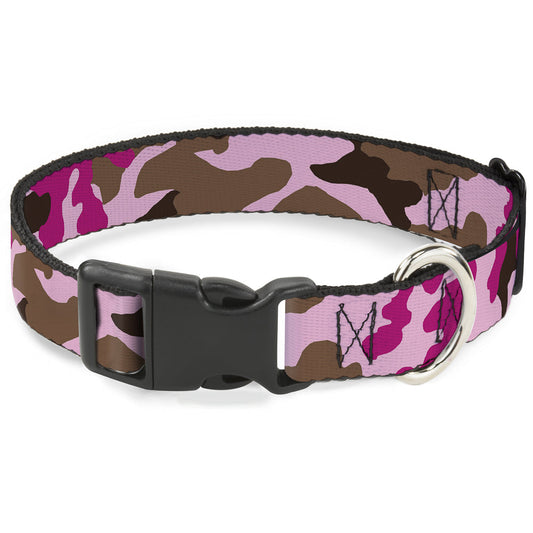 Plastic Clip Collar - Camo Pink