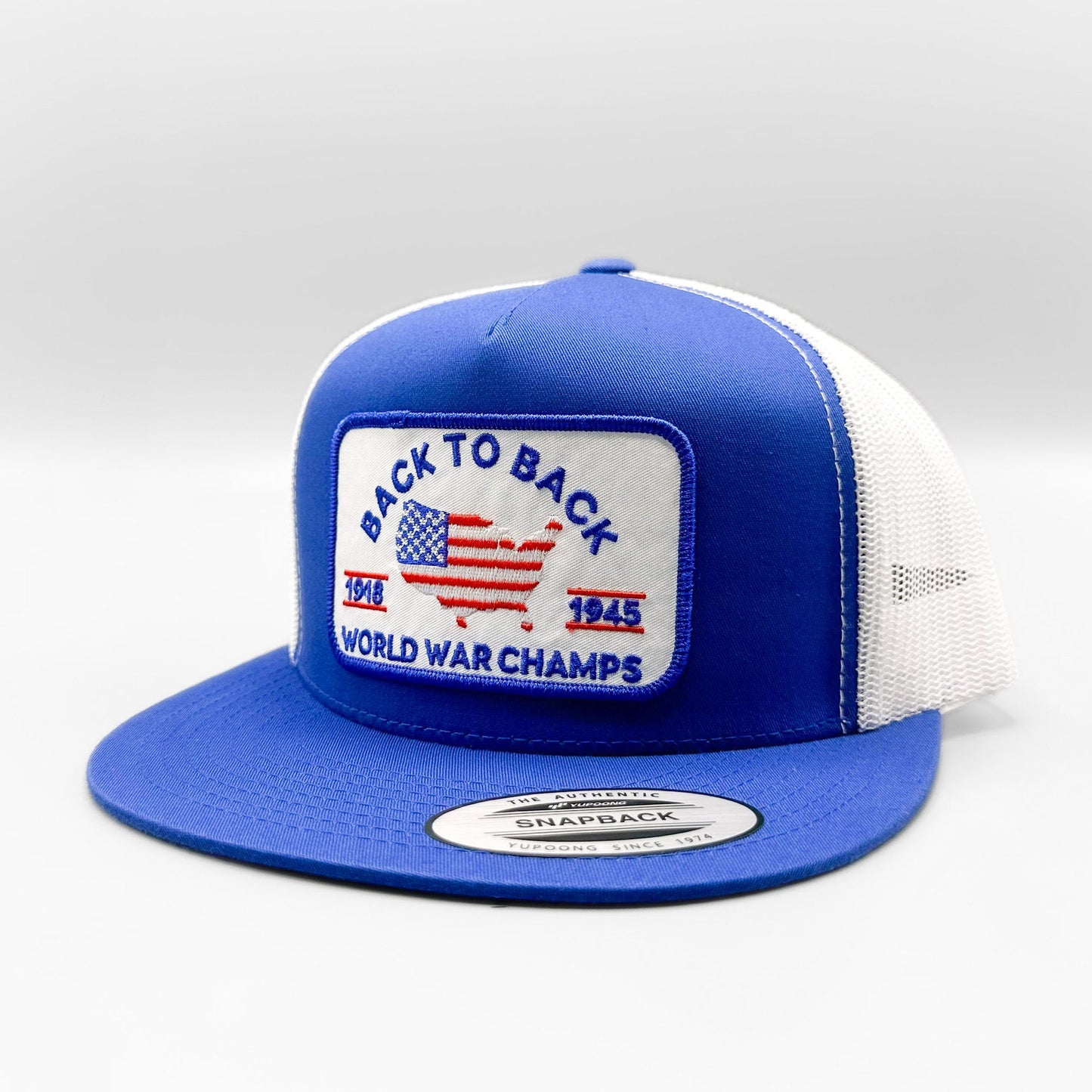 Back to Back World War Champs Patriotic Military Veterans Trucker