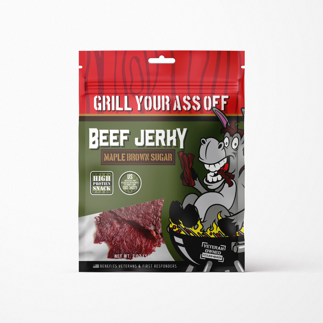 Maple Brown Sugar Beef Jerky - Gourmet, High-Protein Snack