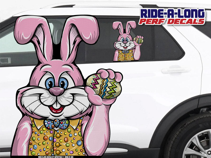 Easter Bunny *RIDE A LONG* Perforated Decal