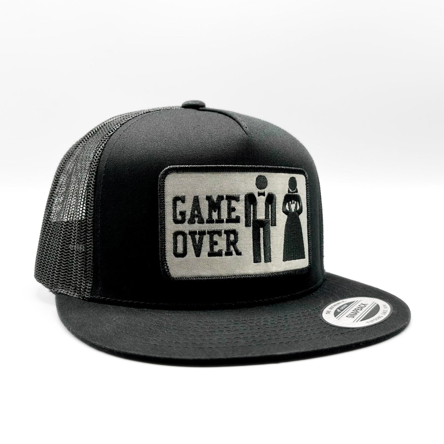 Game Over Funny Bride & Groom Marriage Trucker