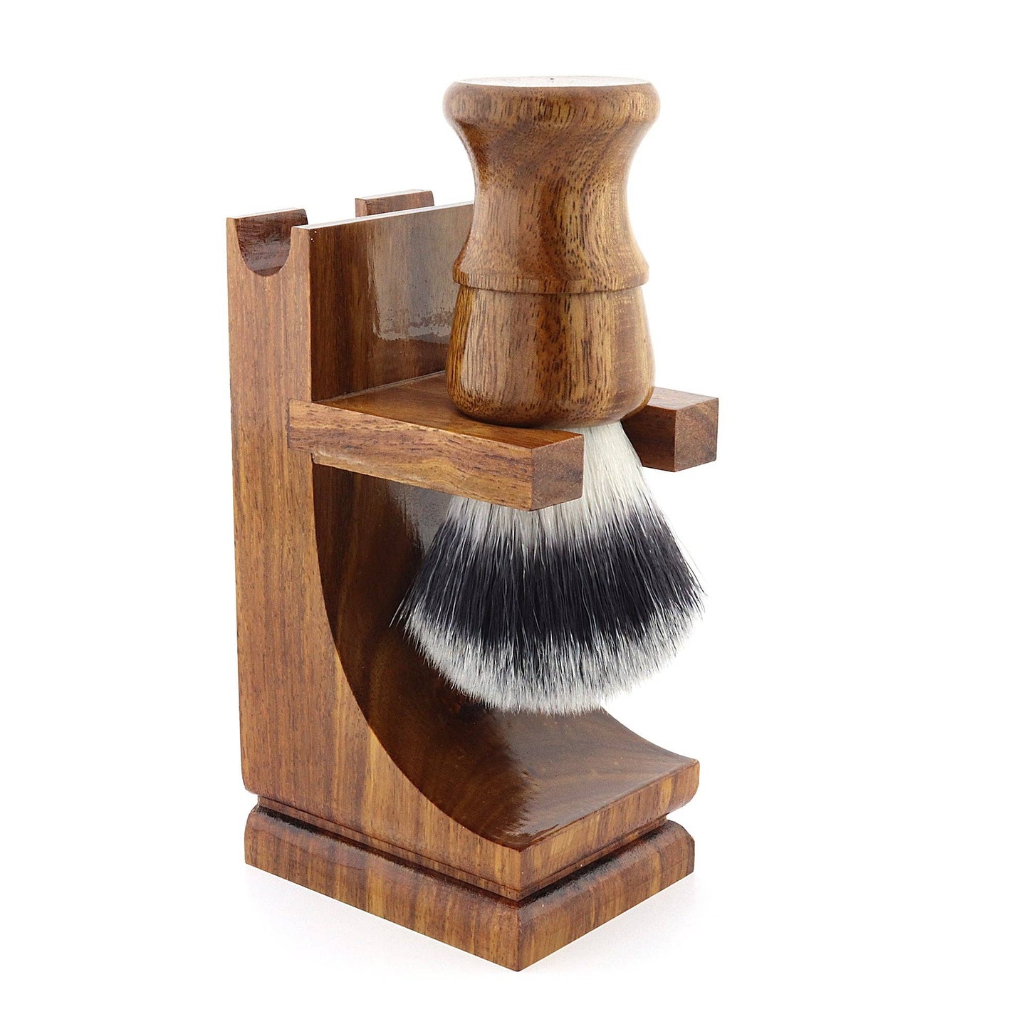 Wooden Shaving Razor and Shaving Brush Stand/Holder