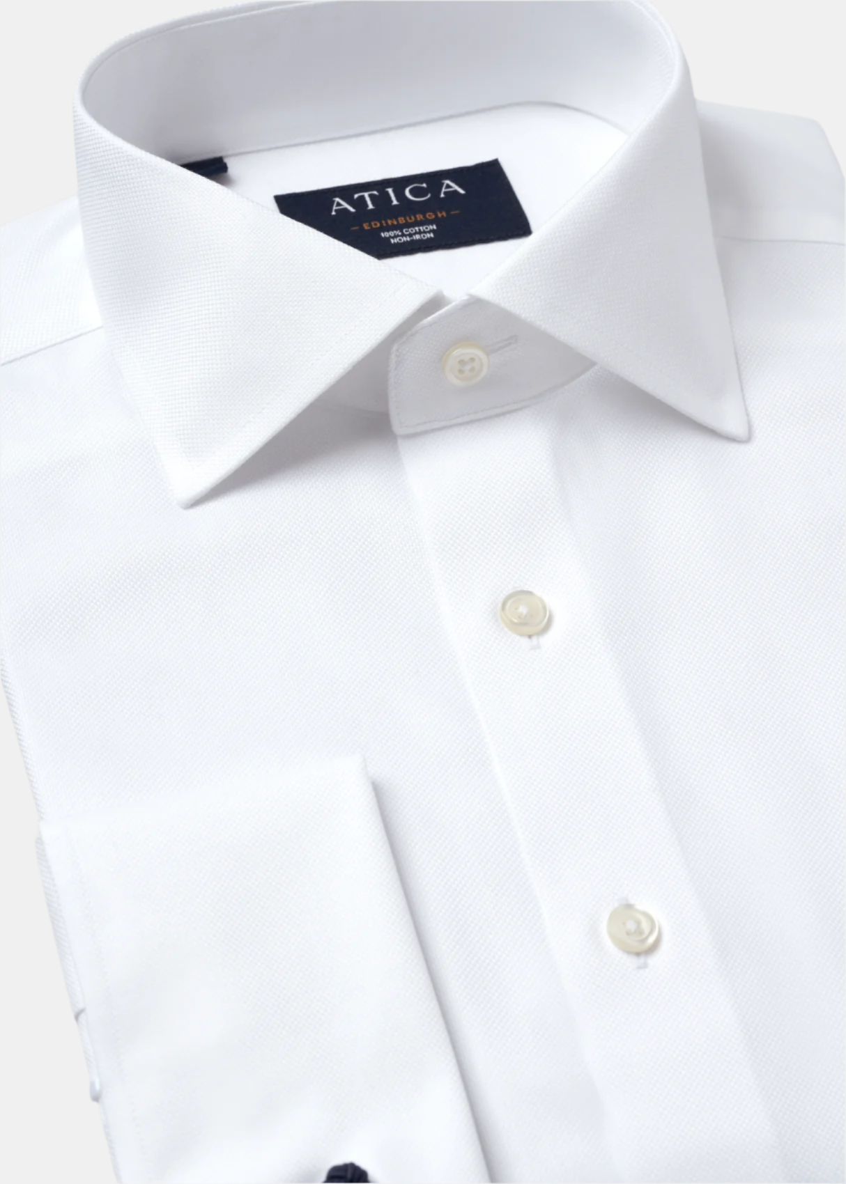 Edinburgh Cufflink White Shirt