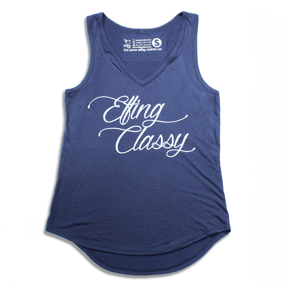 Effing Classy Flowy Tank - Midnight