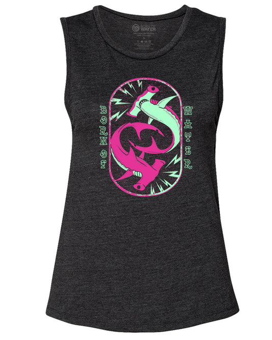 Electric Hammerhead Sharks: Women's Muscle Tank