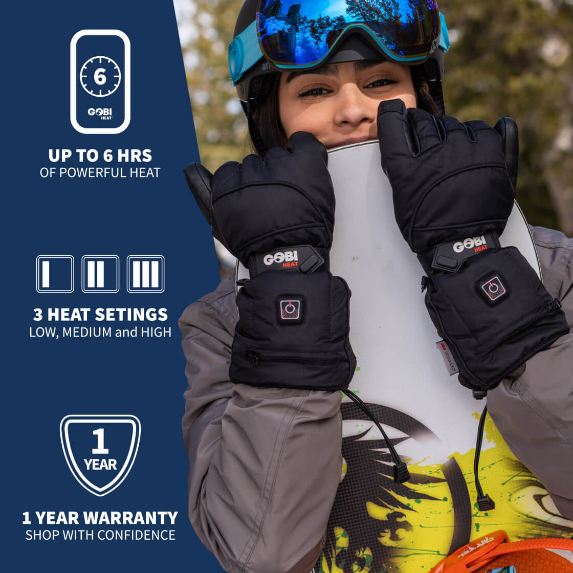 Epic II Heated Ski Gloves (3500mAh USB-C batt)