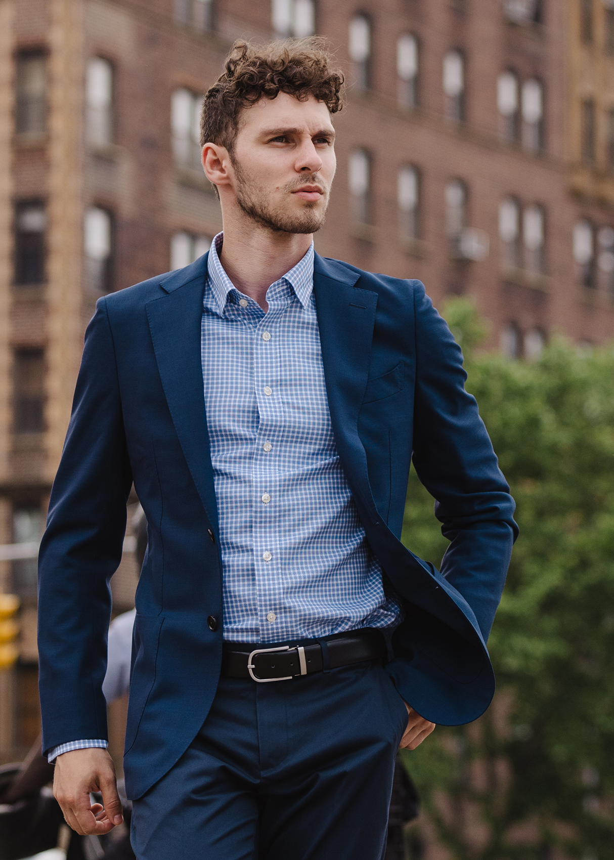 EVERYDAY Light Blue Gingham Shirt