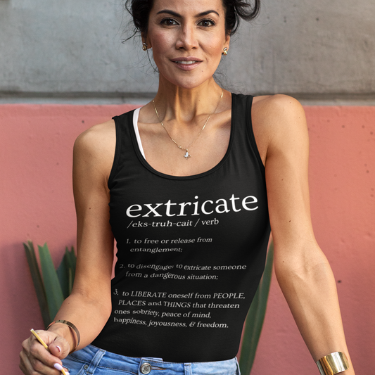 Womens Recovery Tank | Inspiring Sobriety |  Extricate Definition