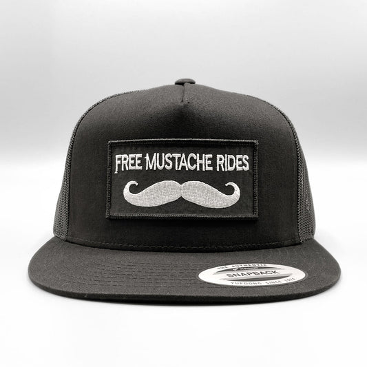 Free Mustache Rides Funny, Retro Trucker