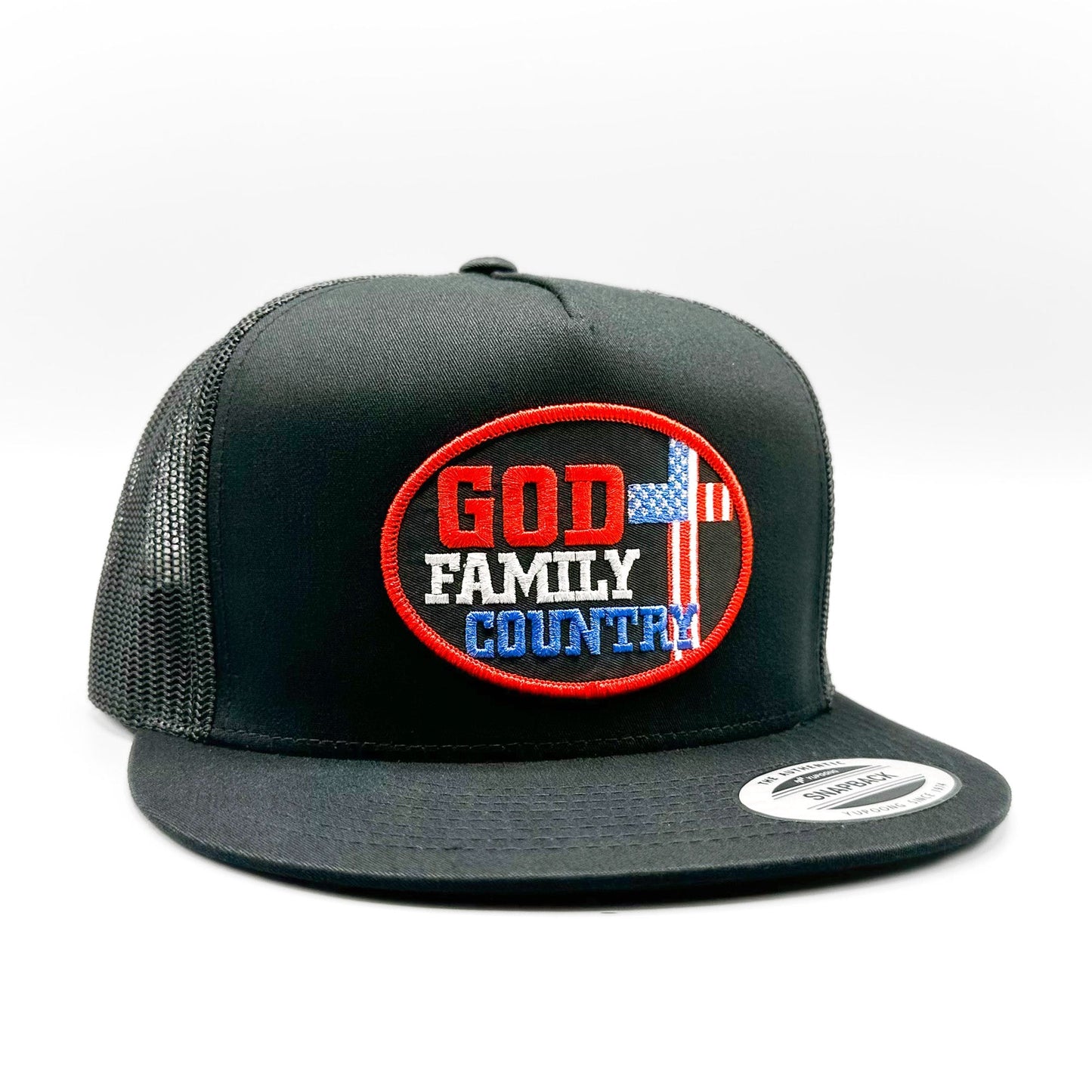 God, Family, Country Christian Patriotic Trucker