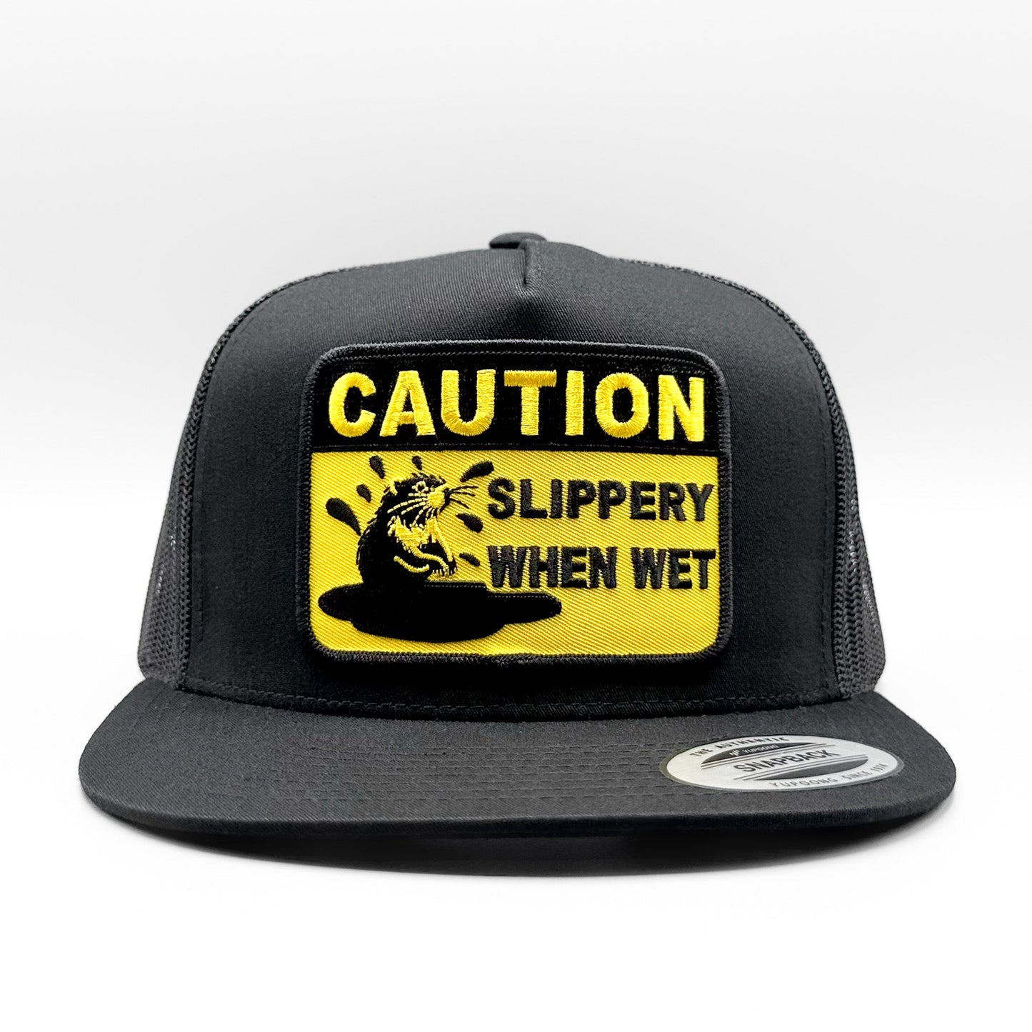 Beavers "Caution Slippery When Wet" Funny Trucker Hat