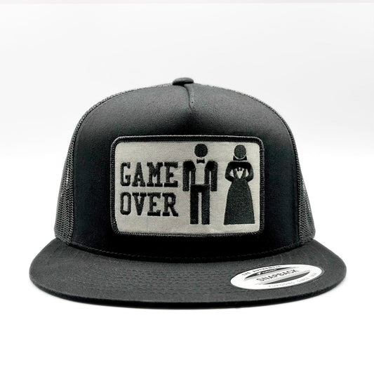 Game Over Funny Bride & Groom Marriage Trucker