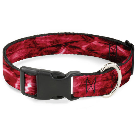 Plastic Clip Collar - Mossy Oak Elements Crimson Agua Camo Red