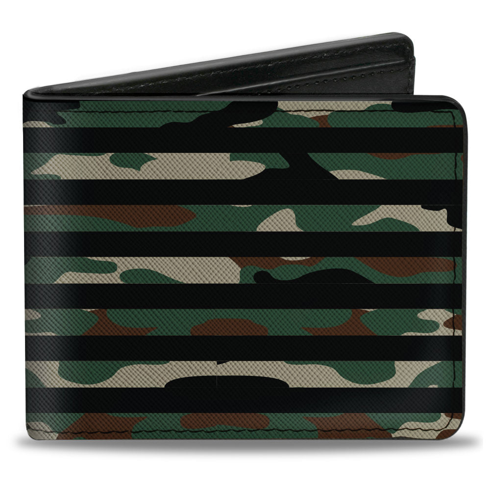 Bi-Fold Wallet - RAM Logo Americana Flag Weathered Camo Olive Black Olive