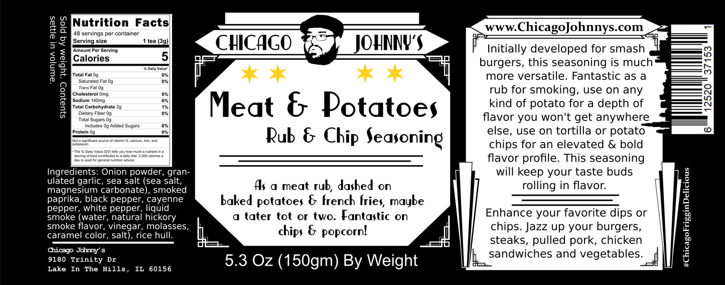 Meat and Potatoes Rub and Chip Seasoning