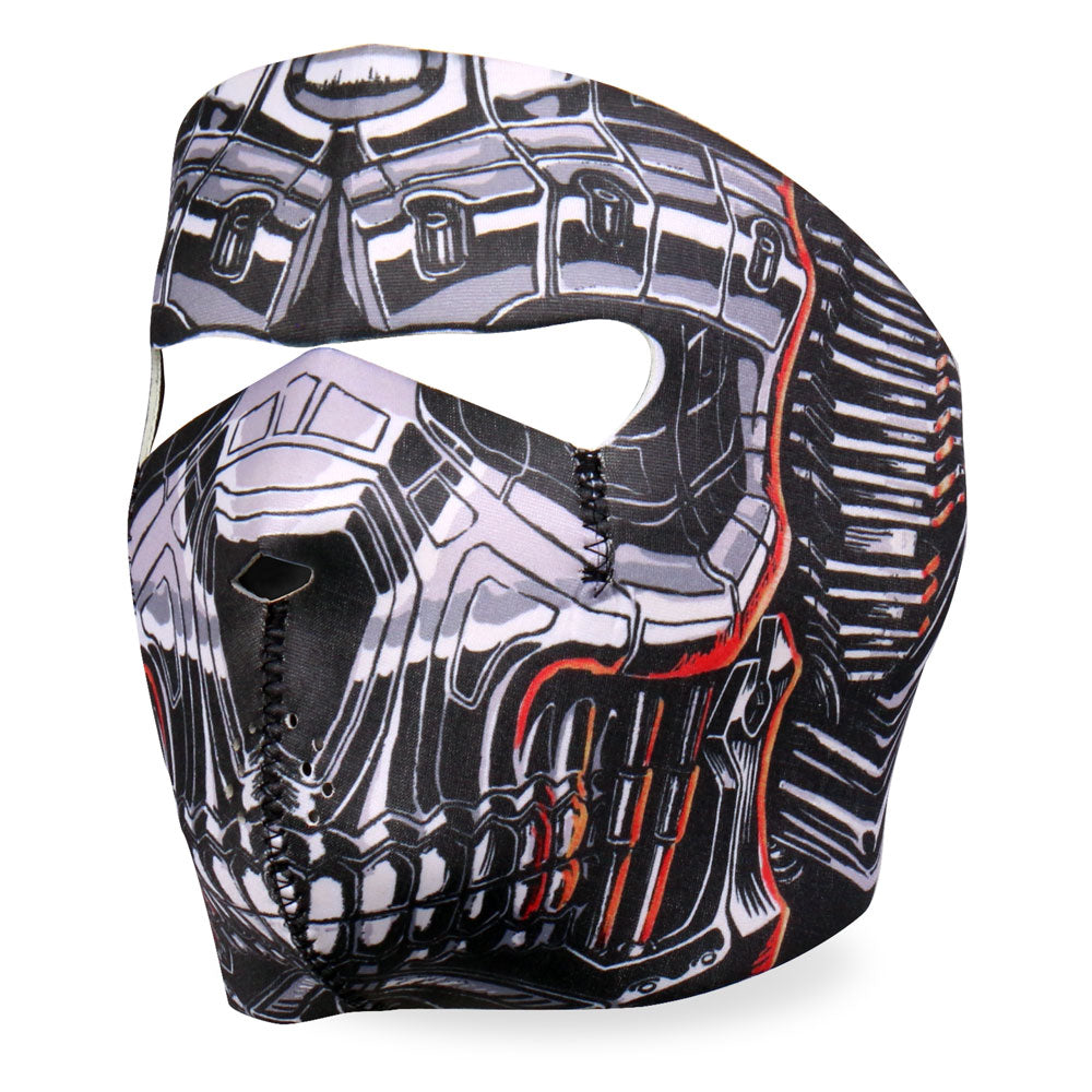 Hot Leathers FMA1022 Robo Skull Neoprene Face Mask