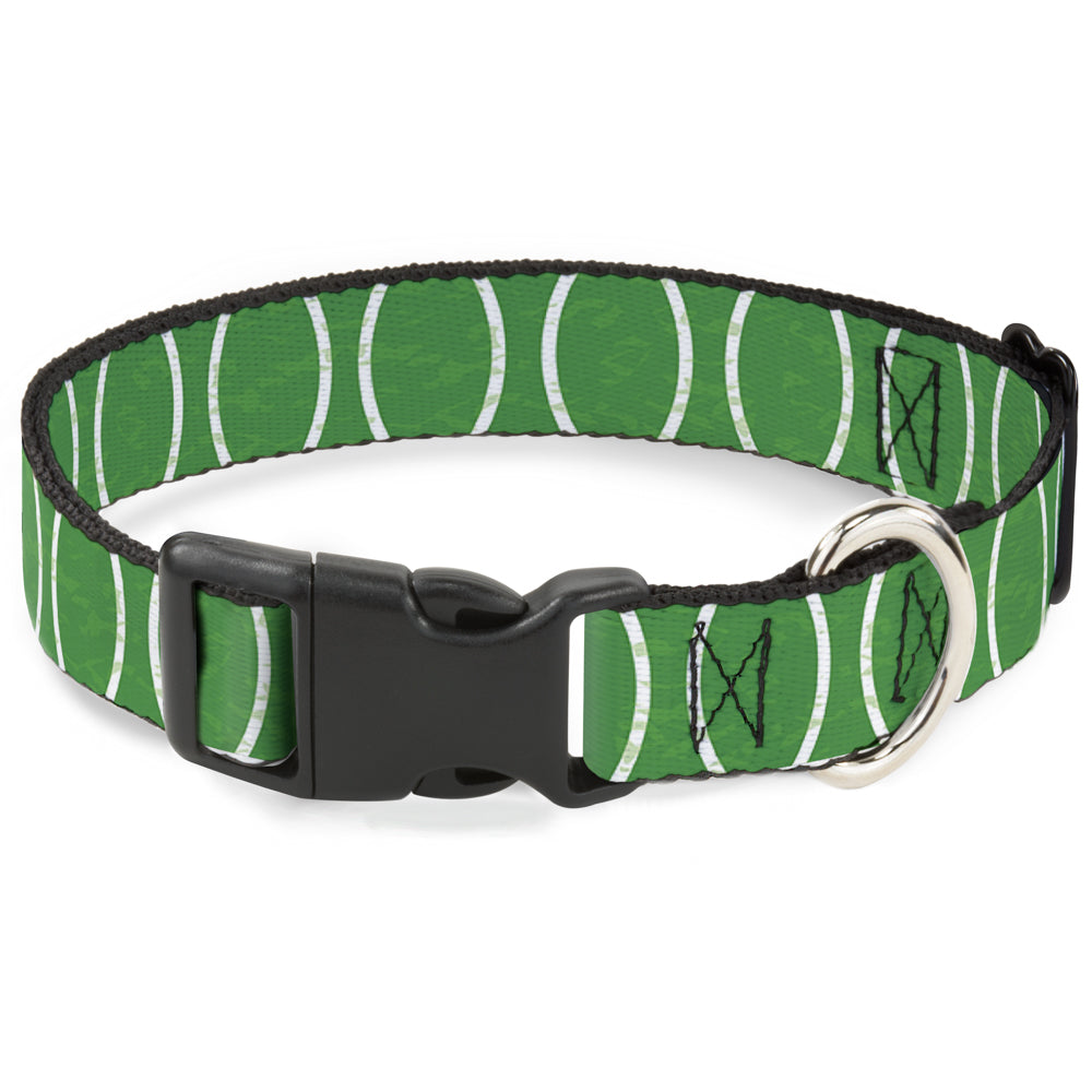 Plastic Clip Collar - Rings Camo Neon Green/White