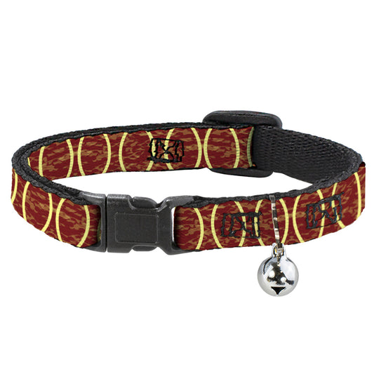 Cat Collar Breakaway - Rings Camo Burnt Orange Yellow