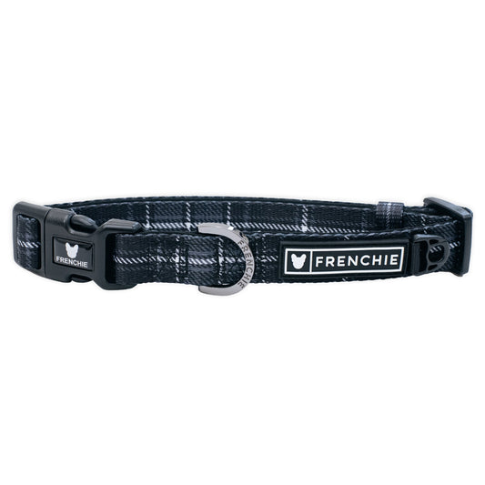 Frenchie Comfort Collar - Black Plaid