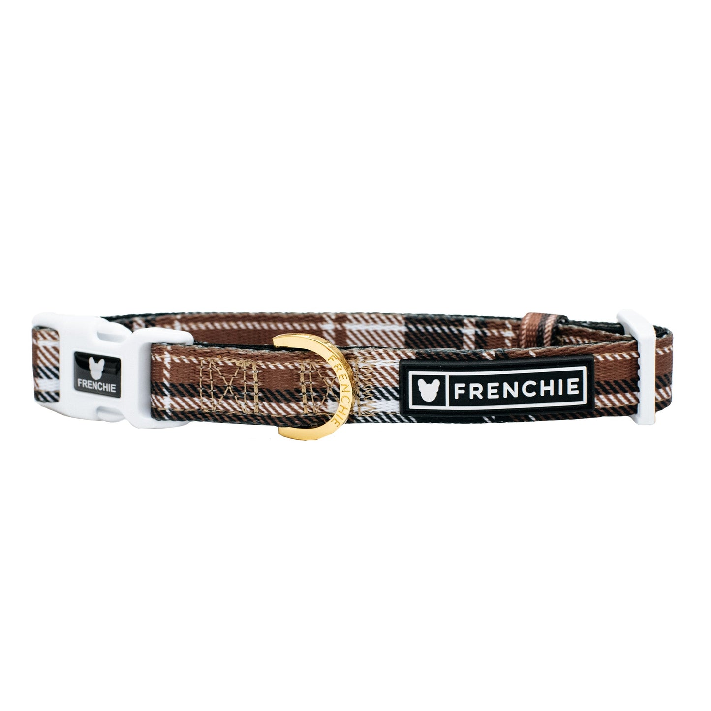 Frenchie Comfort Collar - Cocoa Plaid