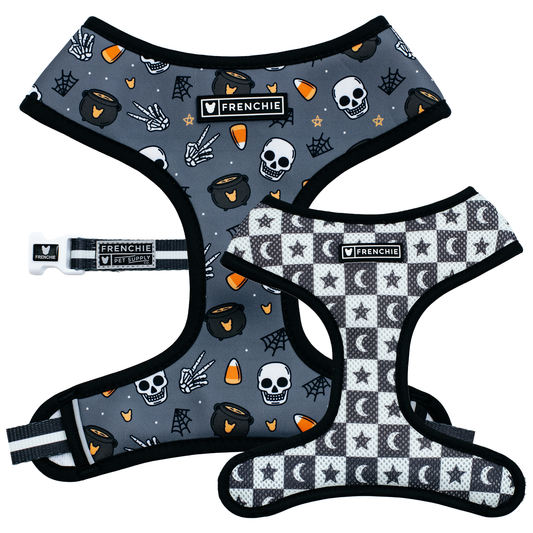 Frenchie Duo Reversible Harness - Black Magic