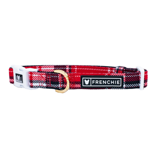 Frenchie Comfort Collar - Scarlet Plaid