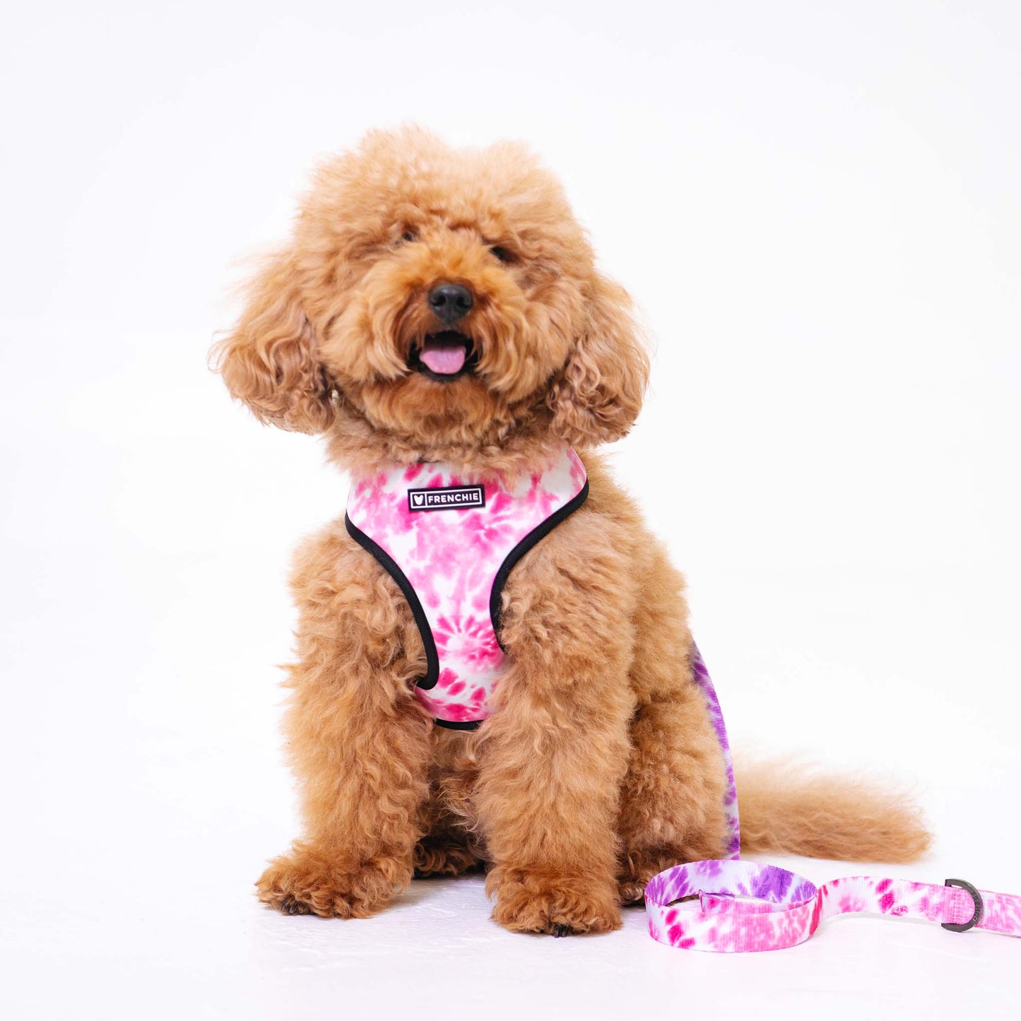 Frenchie Duo Reversible Harness - Pink Tie Dye