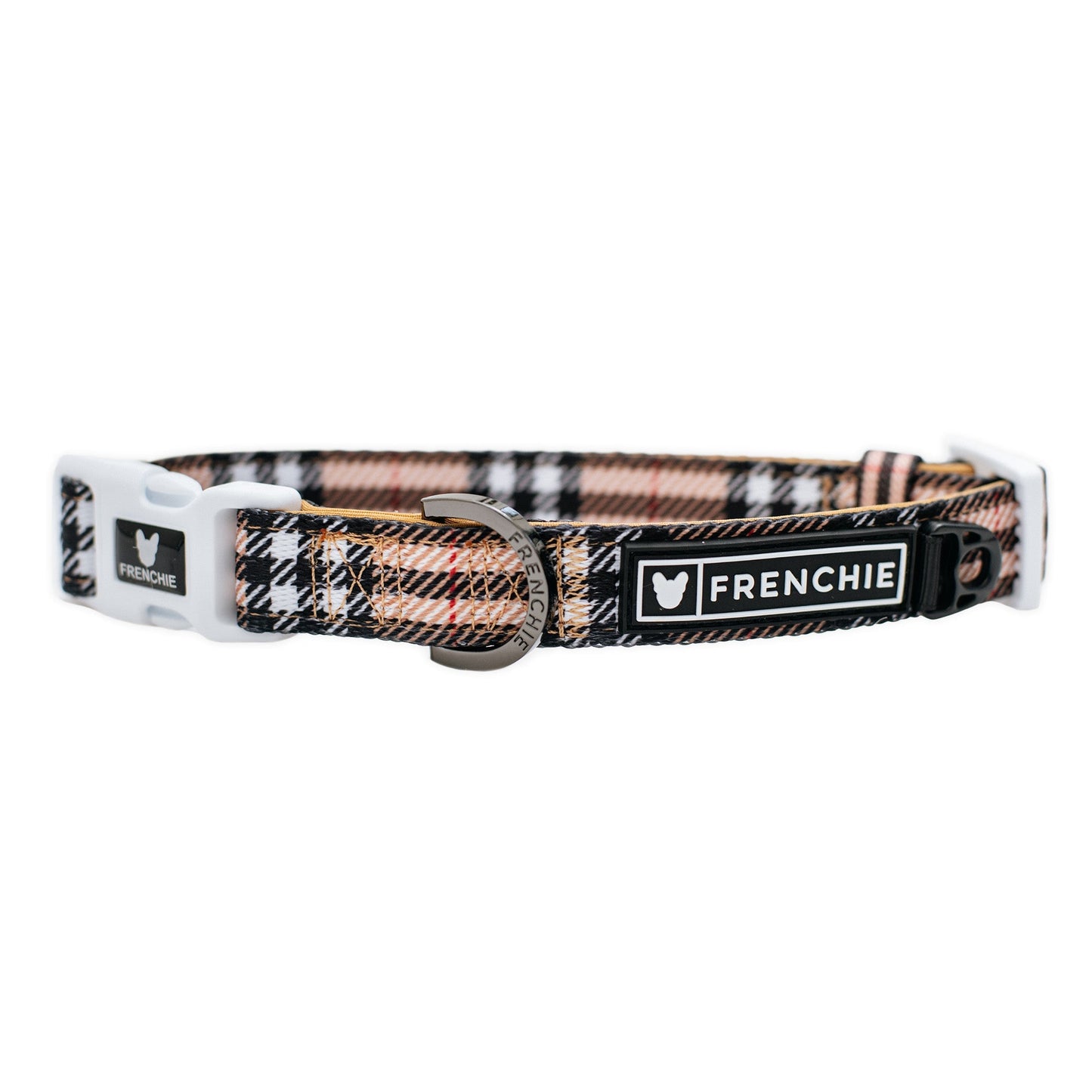 Frenchie Comfort Collar - Tan Tartan