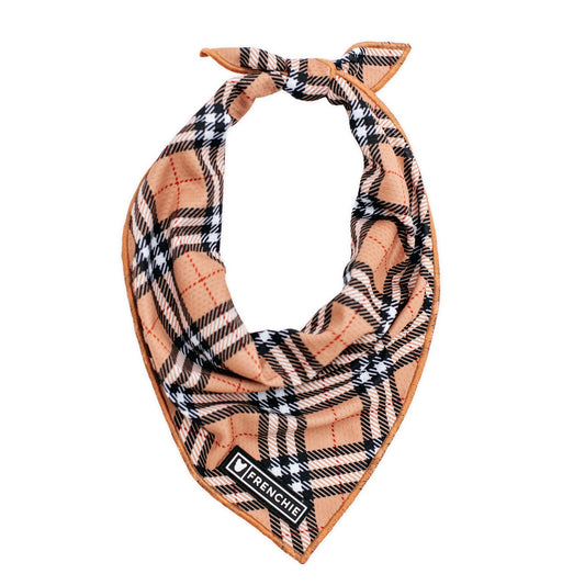 Frenchie Cooling Bandana - Tan Tartan