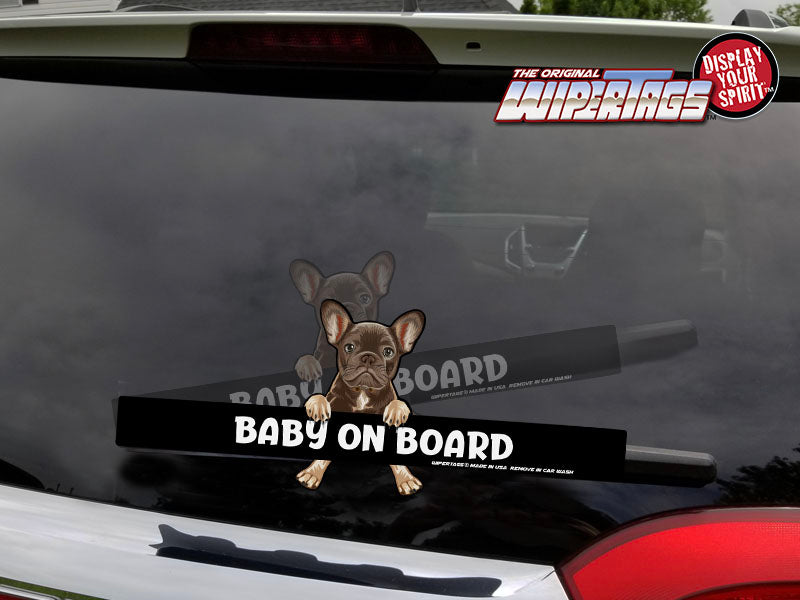 Baby on Board Frenchie WiperTags