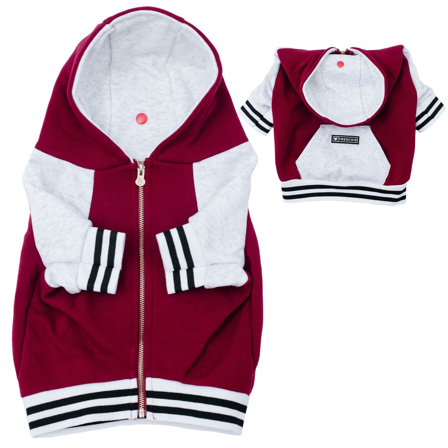 Frenchie Dog Hoodie - Ruby Varsity