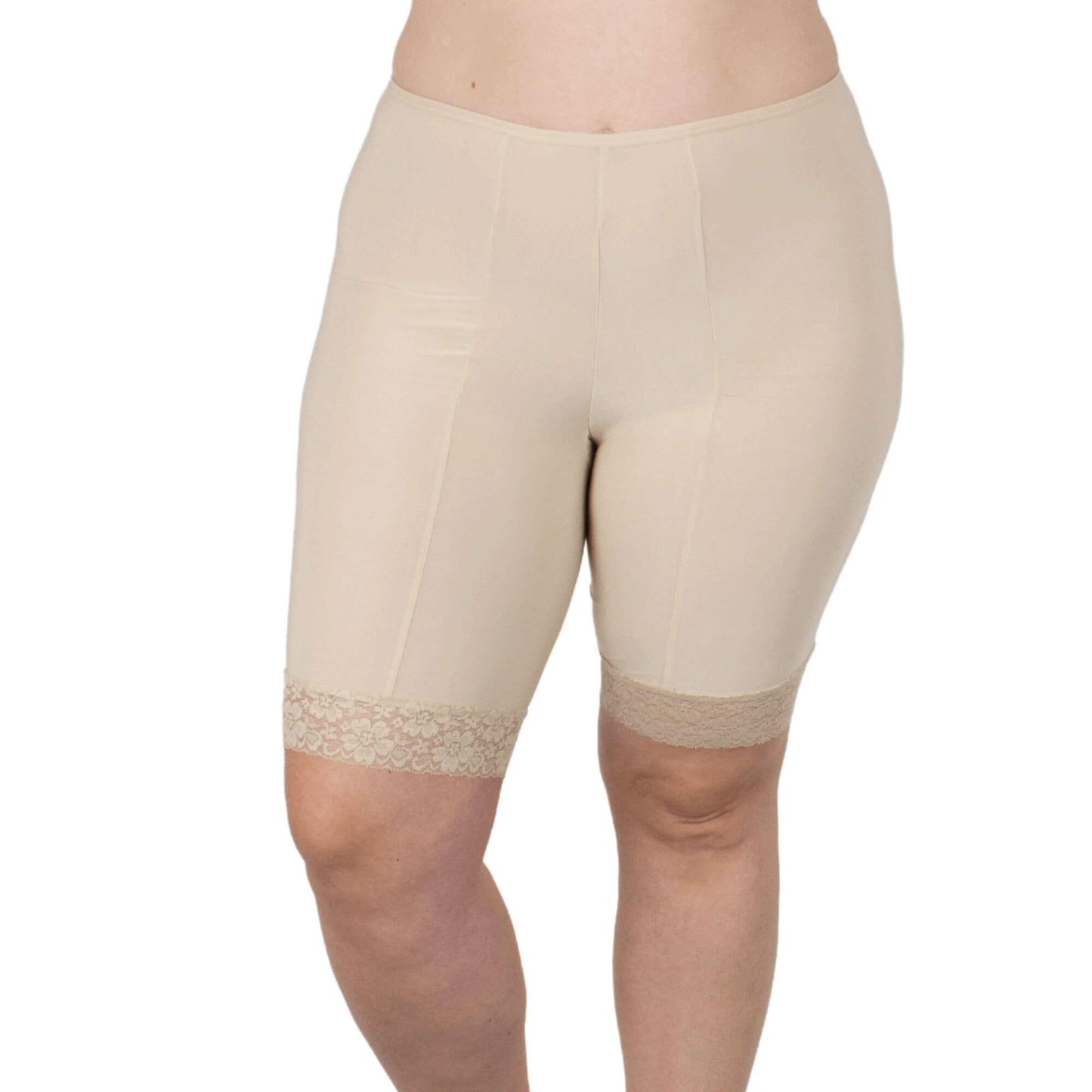 Fusion Moisture Wicking Anti Chafing Shortlette Slipshort 9" | Beige