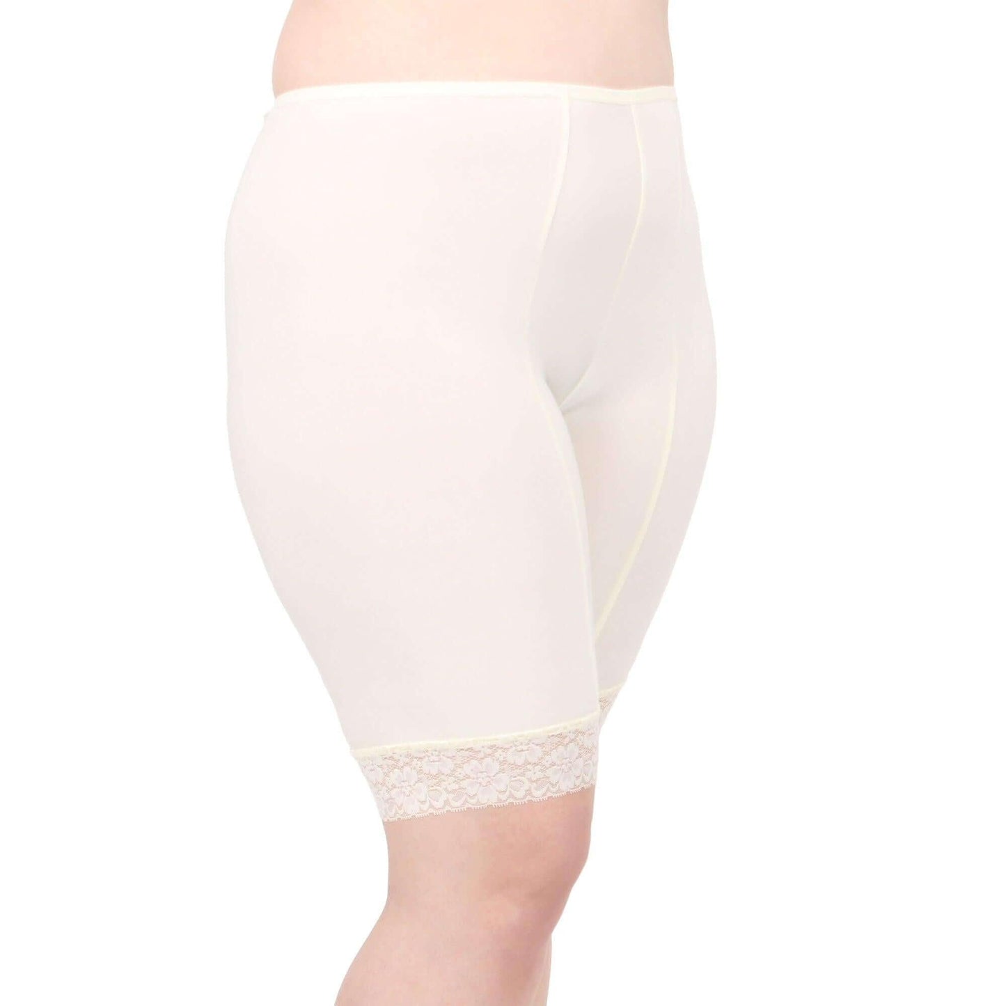 Fusion Moisture Wicking Anti Chafing Shortlette Slipshort 9" | Ecru Cream