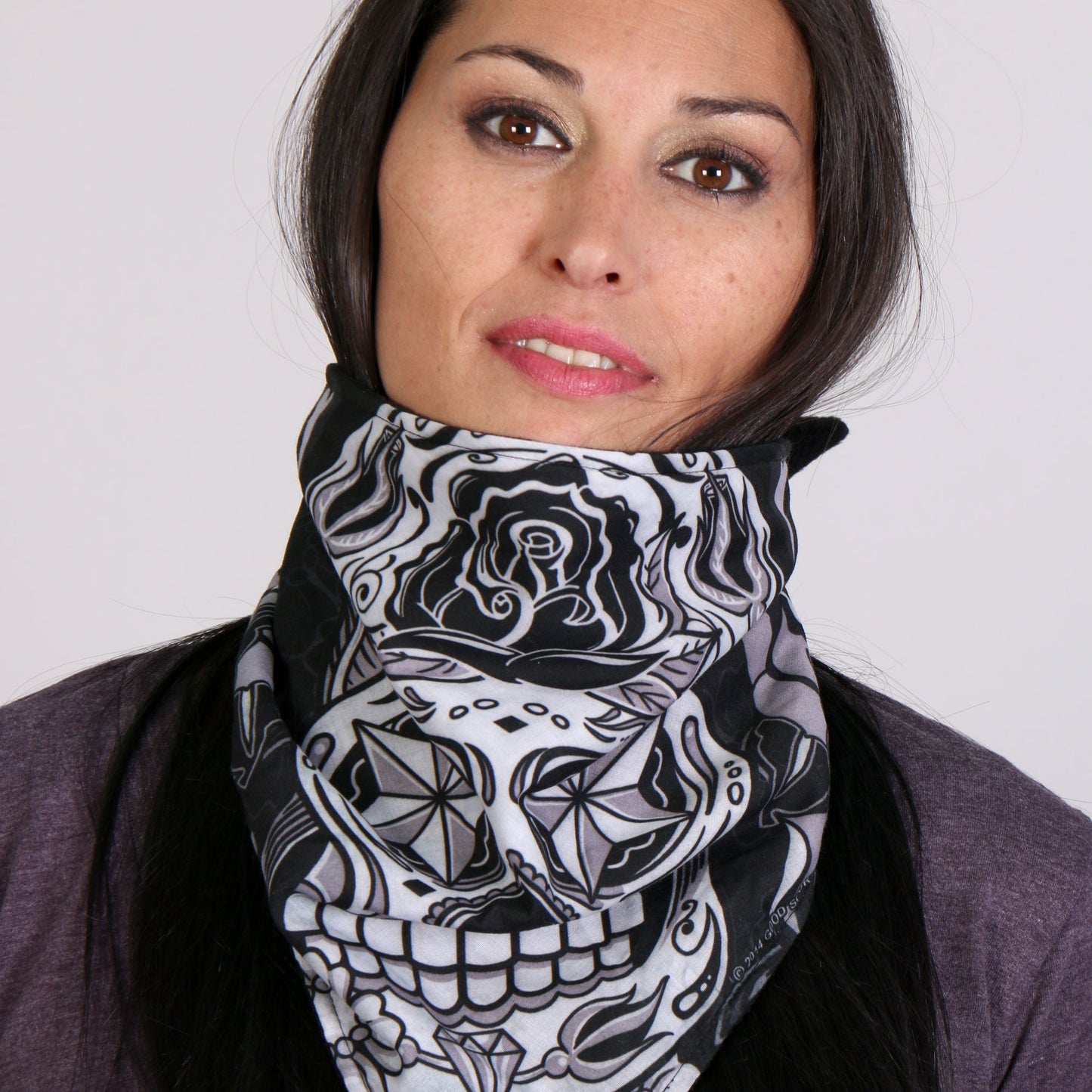 Hot Leathers FWC1002 Sugar Skull Face Wrap Neck Warmer